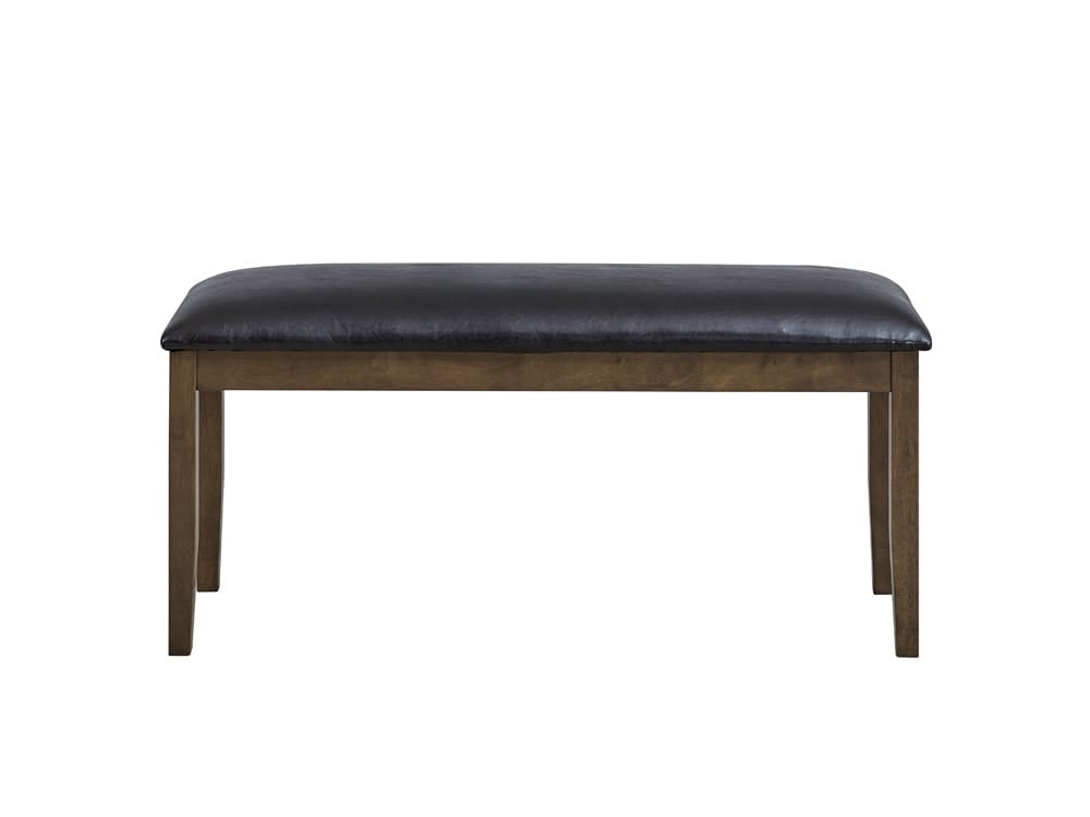 ACME Furniture - Damica - Bench - Brown Synthetic Leather & Walnut  - DN04033 view 2