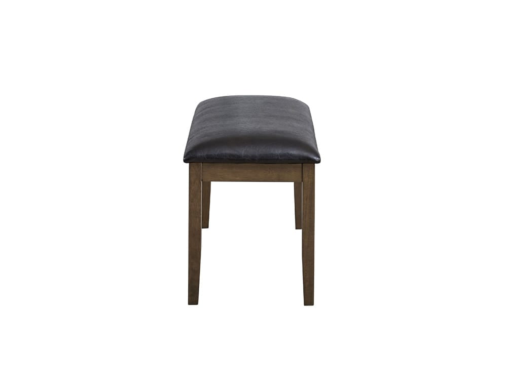 ACME Furniture - Damica - Bench - Brown Synthetic Leather & Walnut  - DN04033 view 3
