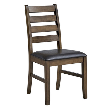 ACME Furniture - Damica - Side Chair (Set of 2) - Brown Synthetic Leather & Walnut  - DN04031 view 1