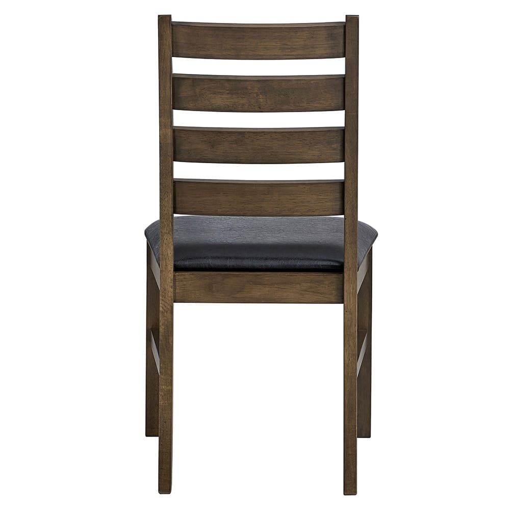 ACME Furniture - Damica - Side Chair (Set of 2) - Brown Synthetic Leather & Walnut  - DN04031 view 3