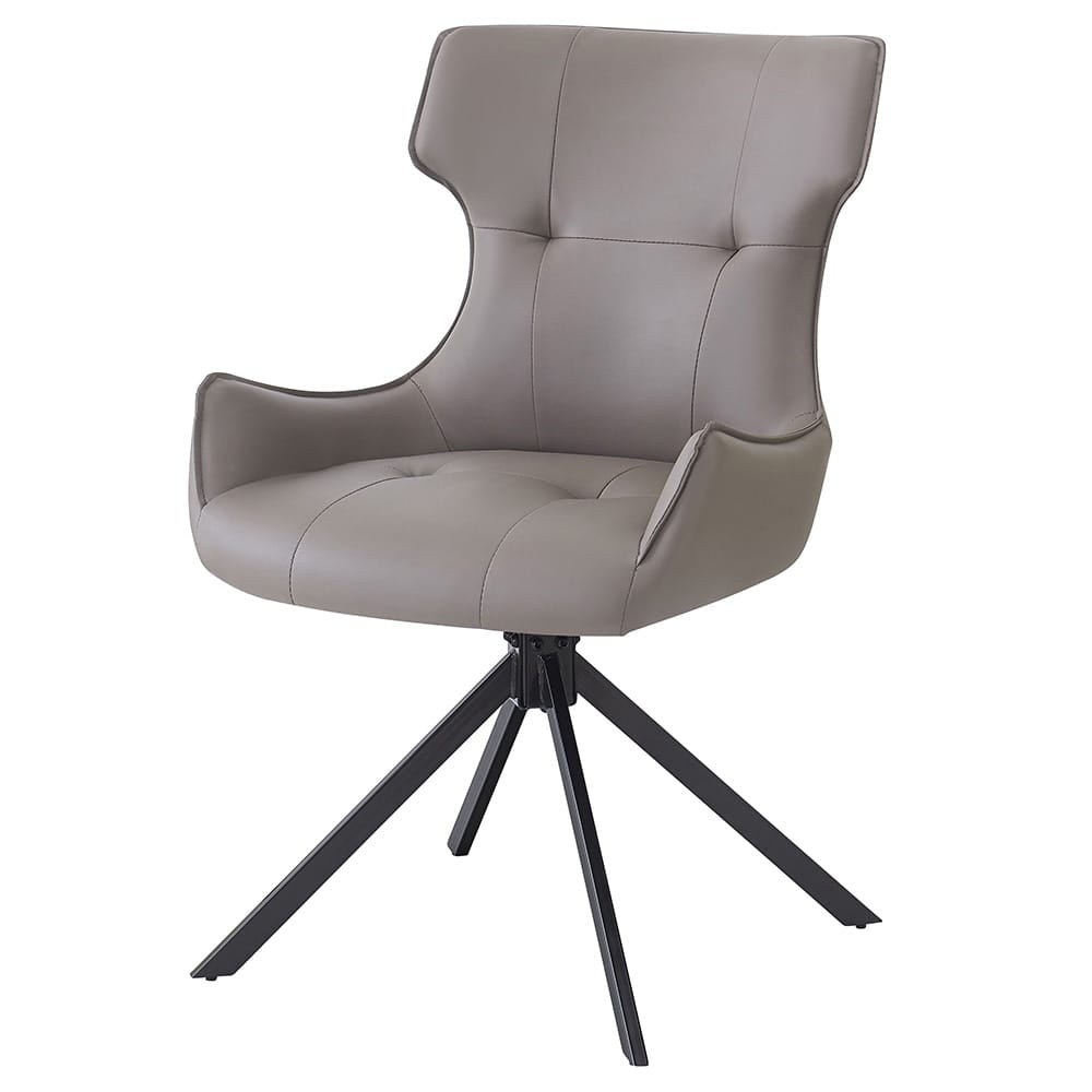 ACME Furniture - Damita  - Side Chair w/Swivel (Set of 2) - Camel Synthetic Leather & Black Finsh - DN03736 view 1