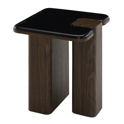 ACME Furniture - Dana - End Table w/Natural Marble - Natural Marble Top & Dark Walnut - LV04596 view 1