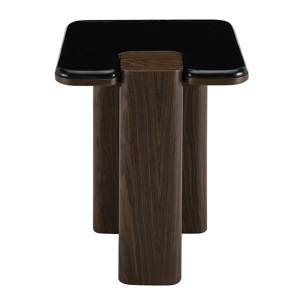 ACME Furniture - Dana - End Table w/Natural Marble - Natural Marble Top & Dark Walnut - LV04596 view 2
