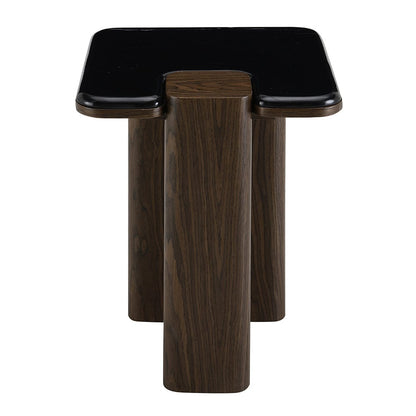 ACME Furniture - Dana - End Table w/Natural Marble - Natural Marble Top & Dark Walnut - LV04596 view 2