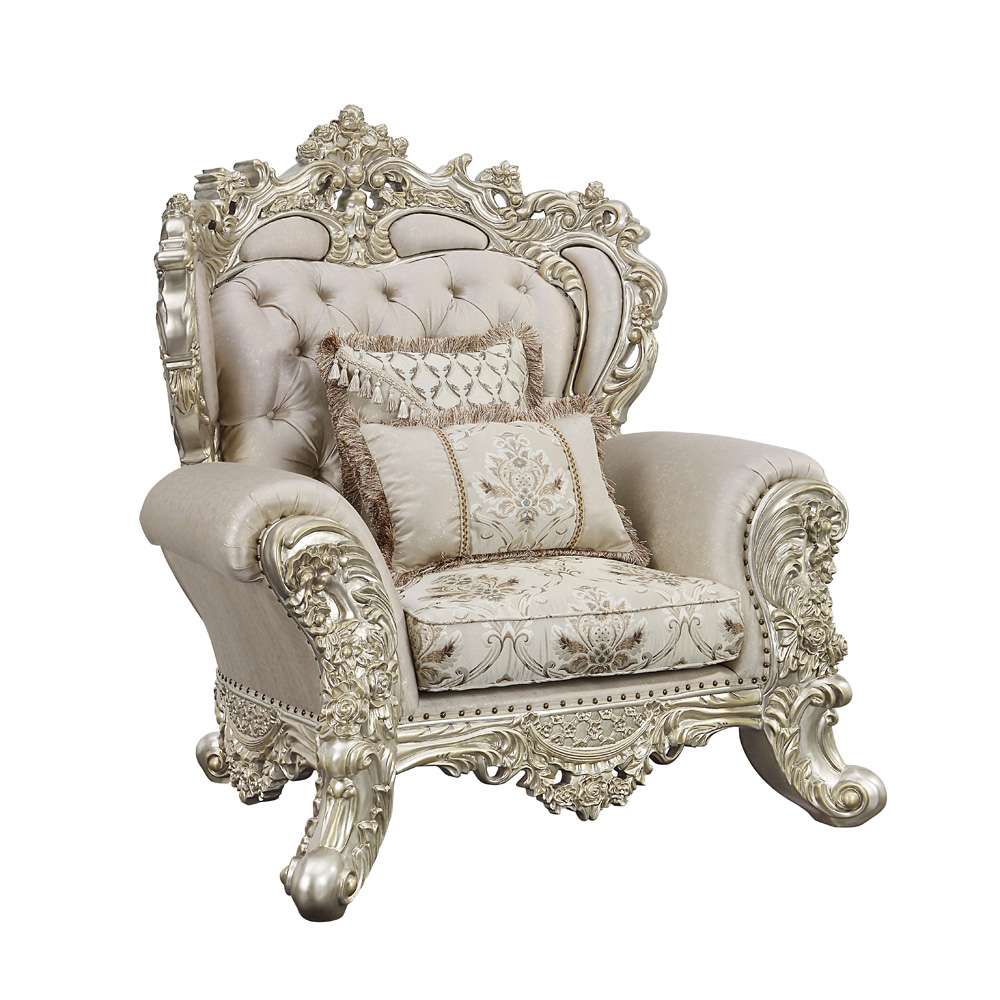 ACME Furniture - Danae Chair w/2 Pillows - Champagne & Gold - LV01195 veiw 1