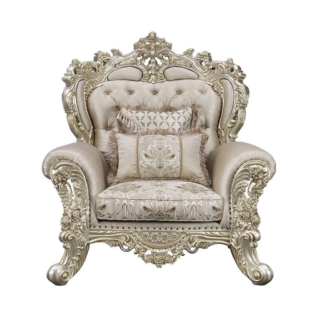 ACME Furniture - Danae Chair w/2 Pillows - Champagne & Gold - LV01195 veiw 2