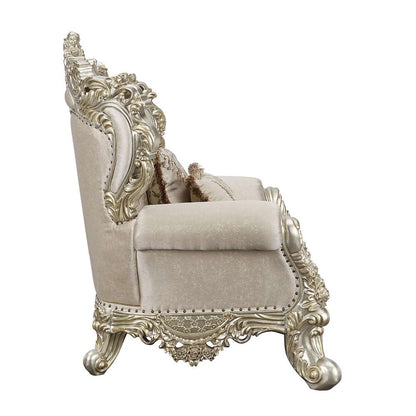 ACME Furniture - Danae Chair w/2 Pillows - Champagne & Gold - LV01195 veiw 3