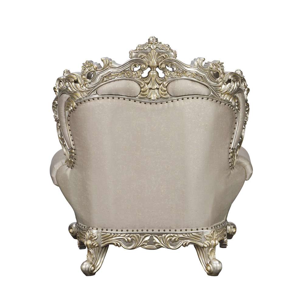 ACME Furniture - Danae Chair w/2 Pillows - Champagne & Gold - LV01195 veiw 4