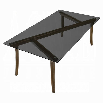 ACME Furniture - Danzel - Dining Table w/Glasss Top - GlassTop & Vintage Oak  - DN06150 view 2