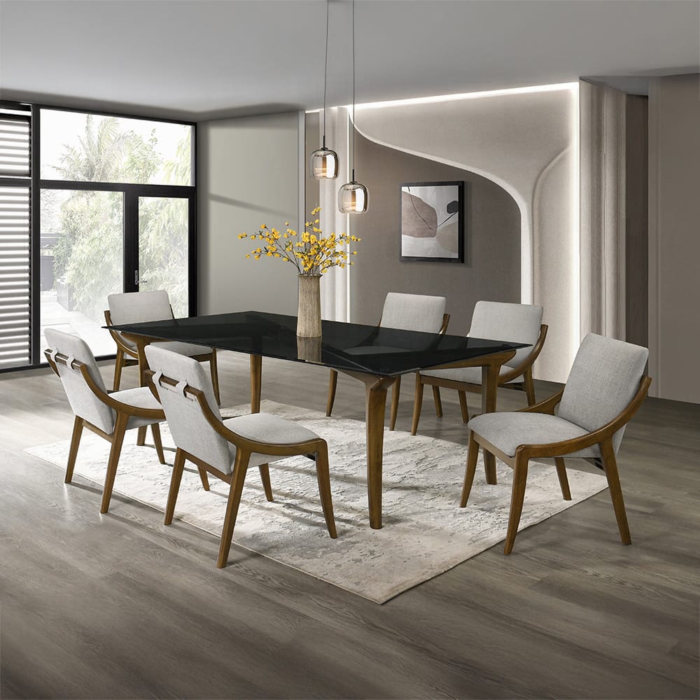 ACME Furniture - Danzel - Dining Table w/Glasss Top - GlassTop & Vintage Oak  - DN06150 view 7