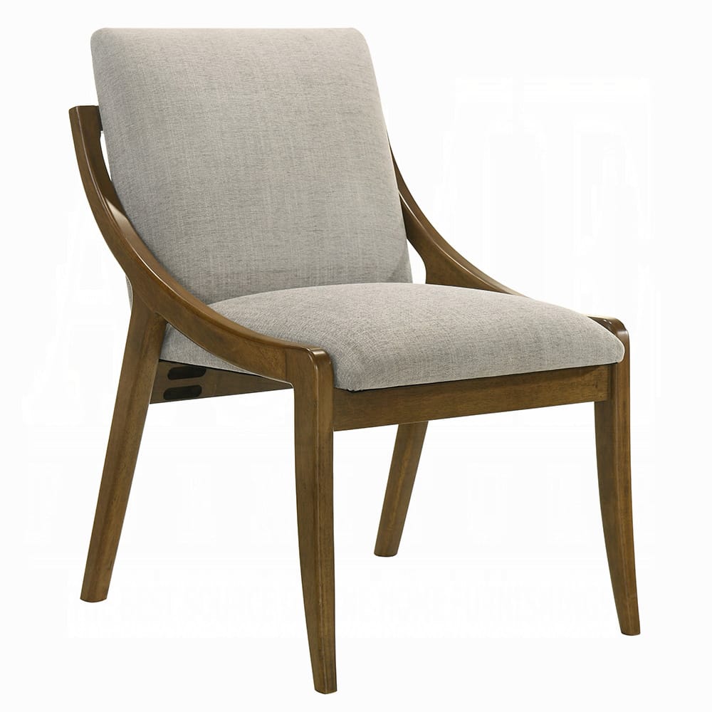 ACME Furniture - Danzel - Side Chair (Set of 2) - Gray Chenille & Vintage Oak  - DN06151 view 1