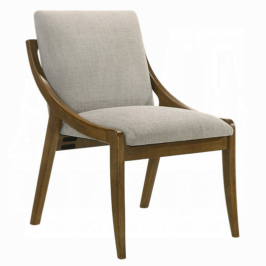 ACME Furniture - Danzel - Side Chair (Set of 2) - Gray Chenille & Vintage Oak  - DN06151 view 1