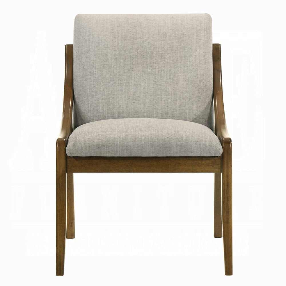 ACME Furniture - Danzel - Side Chair (Set of 2) - Gray Chenille & Vintage Oak  - DN06151 view 2