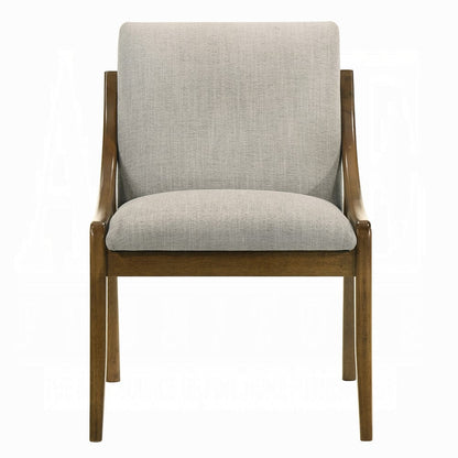 ACME Furniture - Danzel - Side Chair (Set of 2) - Gray Chenille & Vintage Oak  - DN06151 view 2