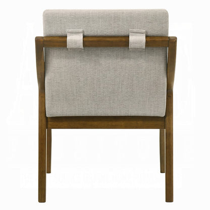 ACME Furniture - Danzel - Side Chair (Set of 2) - Gray Chenille & Vintage Oak  - DN06151 view 4