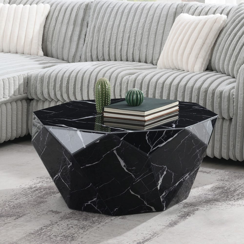 ACME Furniture - Dara - Coffee Table - Glass Top & Black  - LV03625 view 4