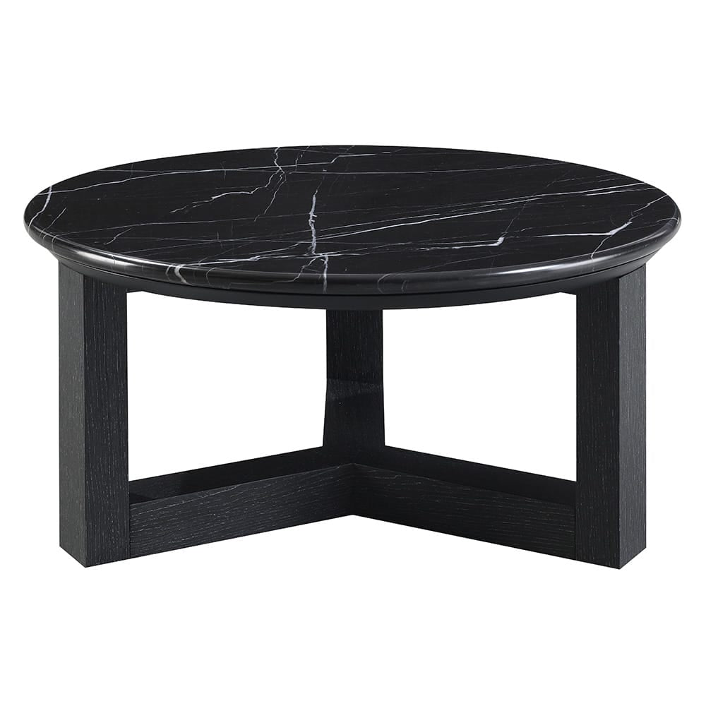 ACME Furniture - Dara - Coffee Table - Natural Marble Top & Black  - LV03635 view 2