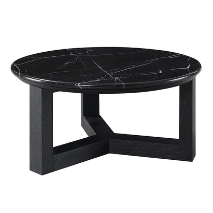 ACME Furniture - Dara - Coffee Table - Natural Marble Top & Black  - LV03645 view 1