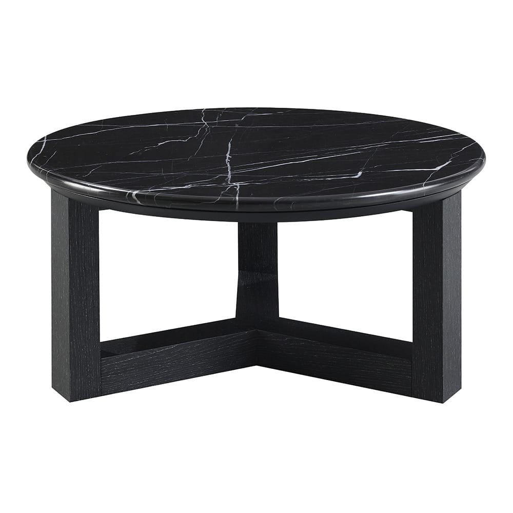 ACME Furniture - Dara - Coffee Table - Natural Marble Top & Black  - LV03645 view 2
