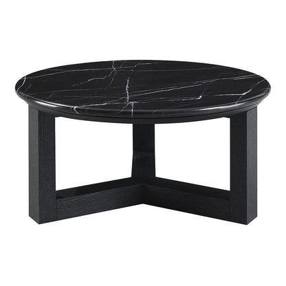 ACME Furniture - Dara - Coffee Table - Natural Marble Top & Black  - LV03645 view 2