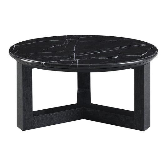 ACME Furniture - Dara - Coffee Table - Natural Marble Top & Black  - LV03645 view 2