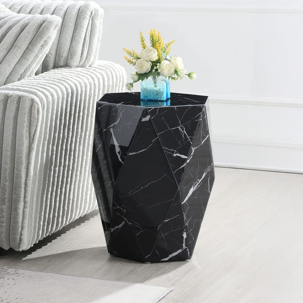 ACME Furniture - Dara - End Table - Glass Top & Black  - LV03626 view 3