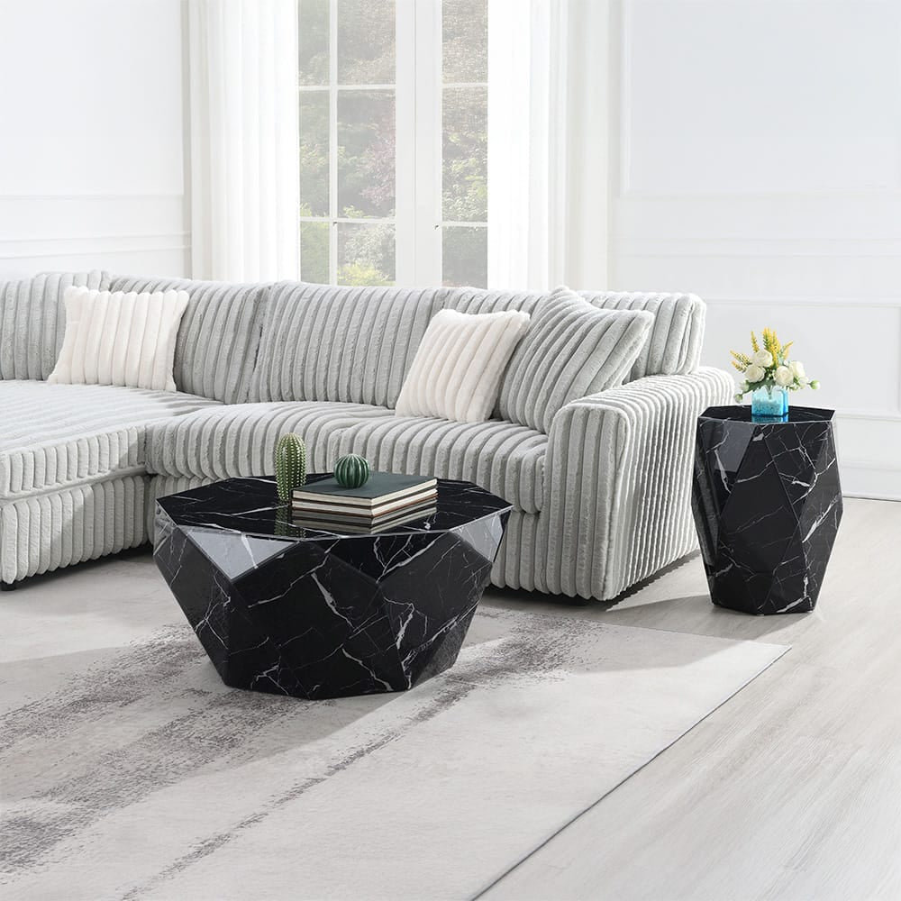ACME Furniture - Dara - End Table - Glass Top & Black  - LV03626 view 4