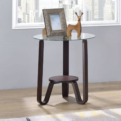 ACME Furniture - Darby - End Table - Dark Walnut & Clear Glass - 81107 view 1