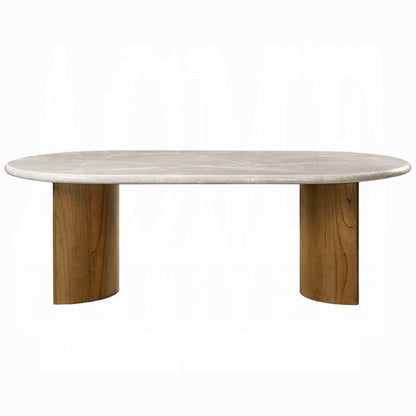 ACME Furniture - Darcy Dining Table - Natural Marble Top & Dark Walnut Finish - DN03095 veiw 2