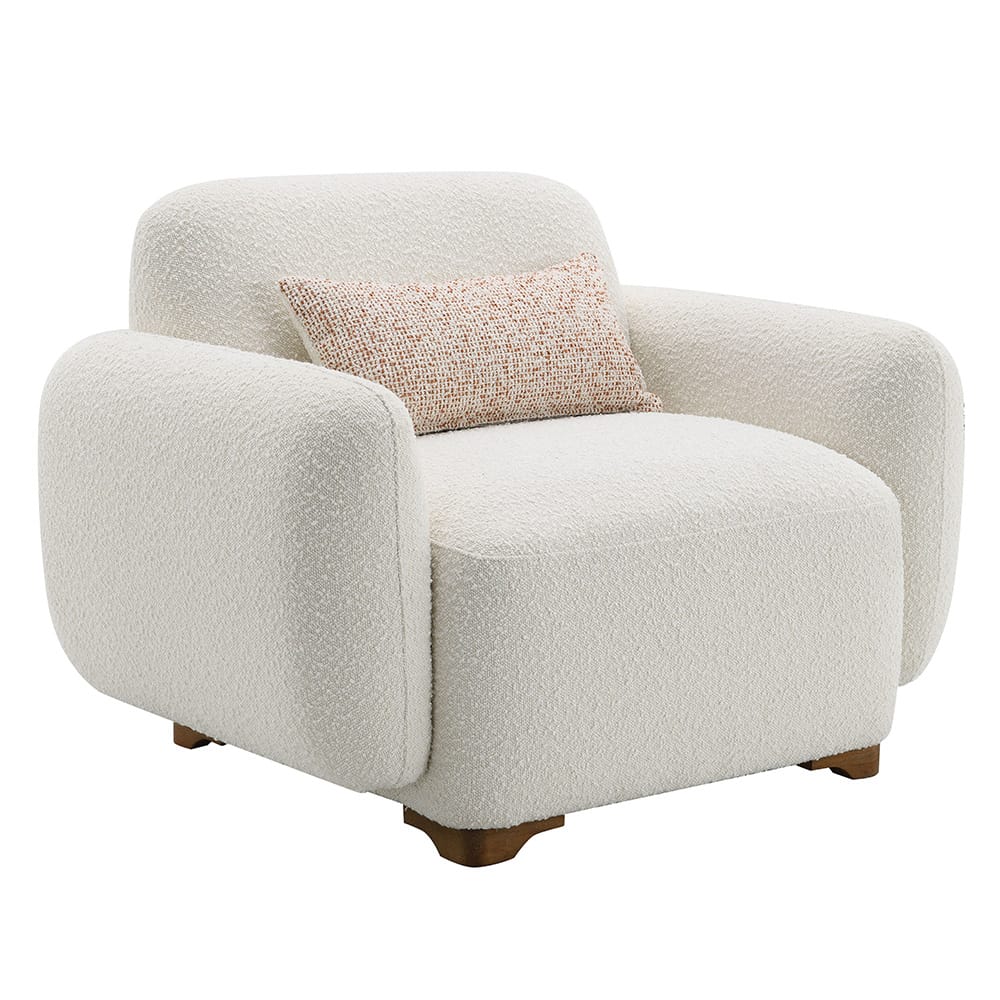 ACME Furniture - Darius - Chair w/Pillow - Beige Boucle - LV04542 view 2