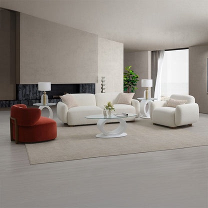 ACME Furniture - Darius - Chair w/Pillow - Beige Boucle - LV04542 view 10