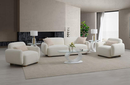 ACME Furniture - Darius Sofa w/2 Pillows - Beige Boucle - LV04540 veiw 6