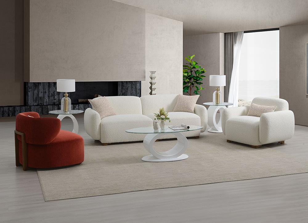 ACME Furniture - Darius Sofa w/2 Pillows - Beige Boucle - LV04540 veiw 7