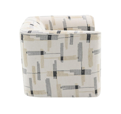 ACME Furniture - Darya Chair w/Swivel - Beige Pattern Fabric - LV04532 veiw 3