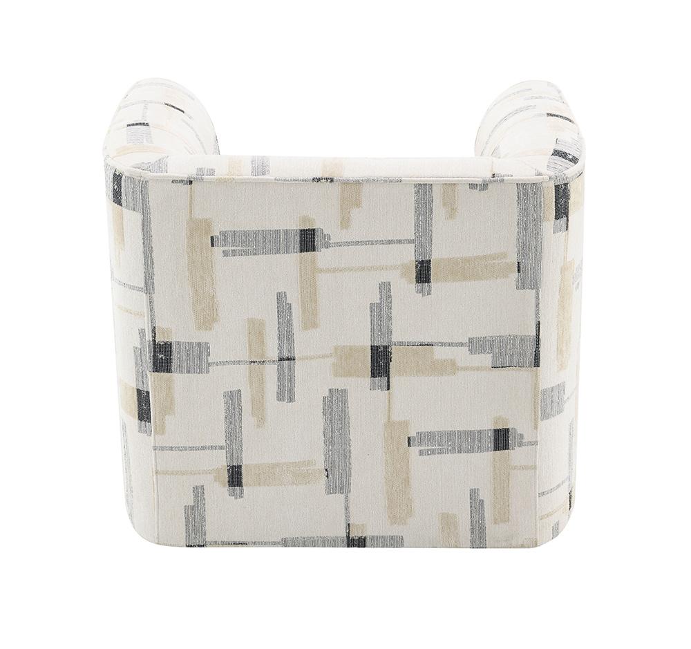 ACME Furniture - Darya Chair w/Swivel - Beige Pattern Fabric - LV04532 veiw 4
