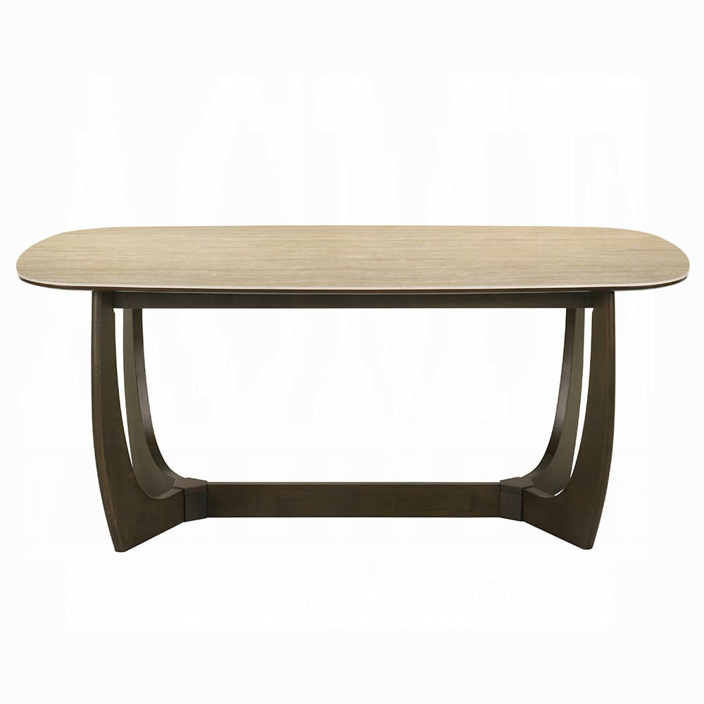 ACME Furniture - Davita - Dining Table w/Ceramic Top - Ceramic & Walnut - DN04495 view 2