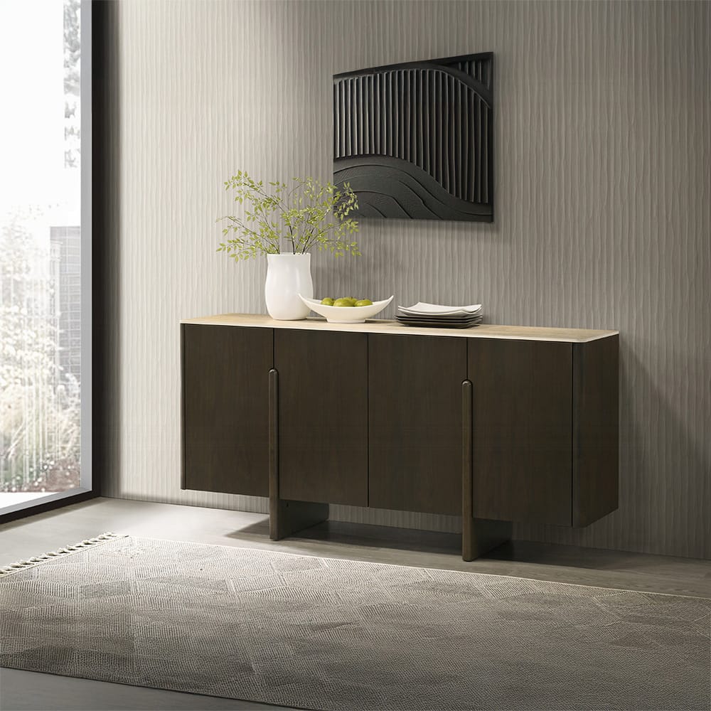 ACME Furniture - Davita - Server w/Ceramic Top - Ceramic & Walnut - DN04498 view 4