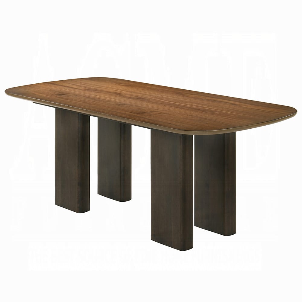 ACME Furniture - Delina - Dining Table - Chenille & Walnut - DN04585 view 1