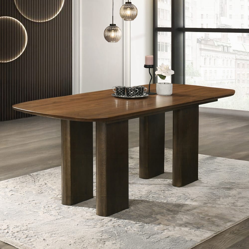 ACME Furniture - Delina - Dining Table - Chenille & Walnut - DN04585 view 4