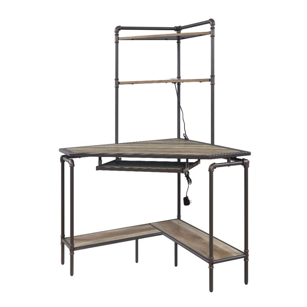 ACME Furniture - Deliz - Computer Desk w/USB - Sand gray - 92620 view 1