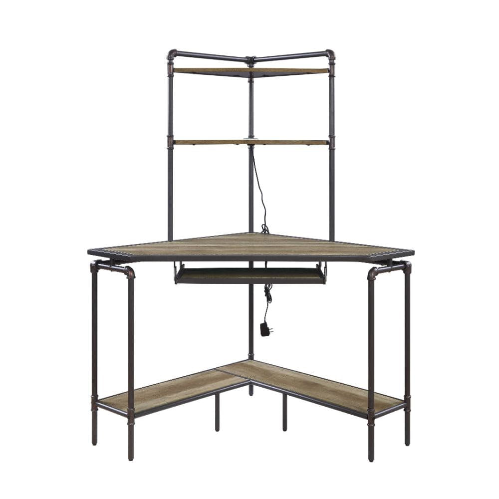 ACME Furniture - Deliz - Computer Desk w/USB - Sand gray - 92620 view 2