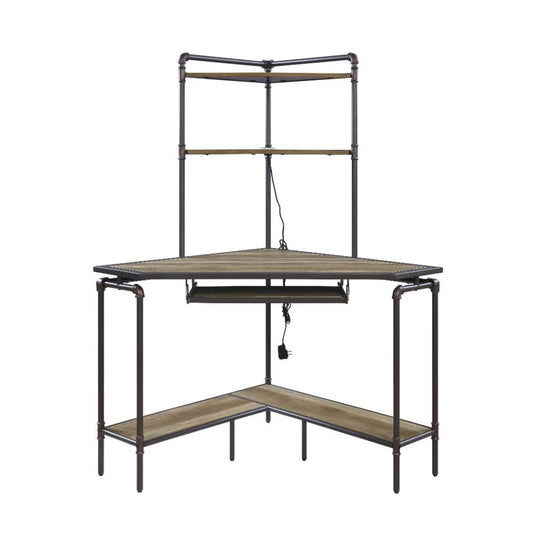 ACME Furniture - Deliz - Computer Desk w/USB - Sand gray - 92620 view 2