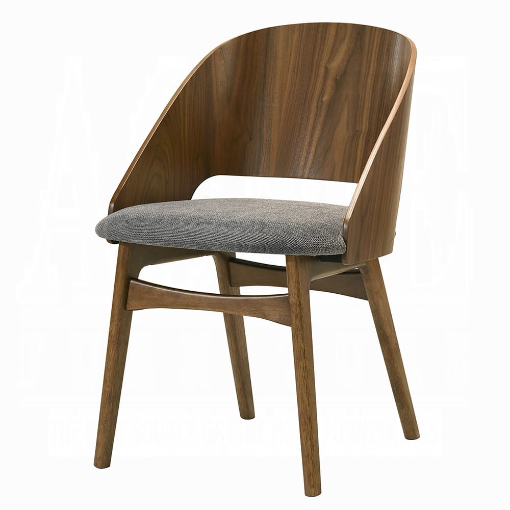 ACME Furniture - Delmon - Side Chair (Set of 2) - Fabric & Dark Walnut - DN06271 view 1
