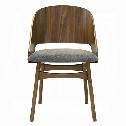 ACME Furniture - Delmon - Side Chair (Set of 2) - Fabric & Dark Walnut - DN06271 view 2