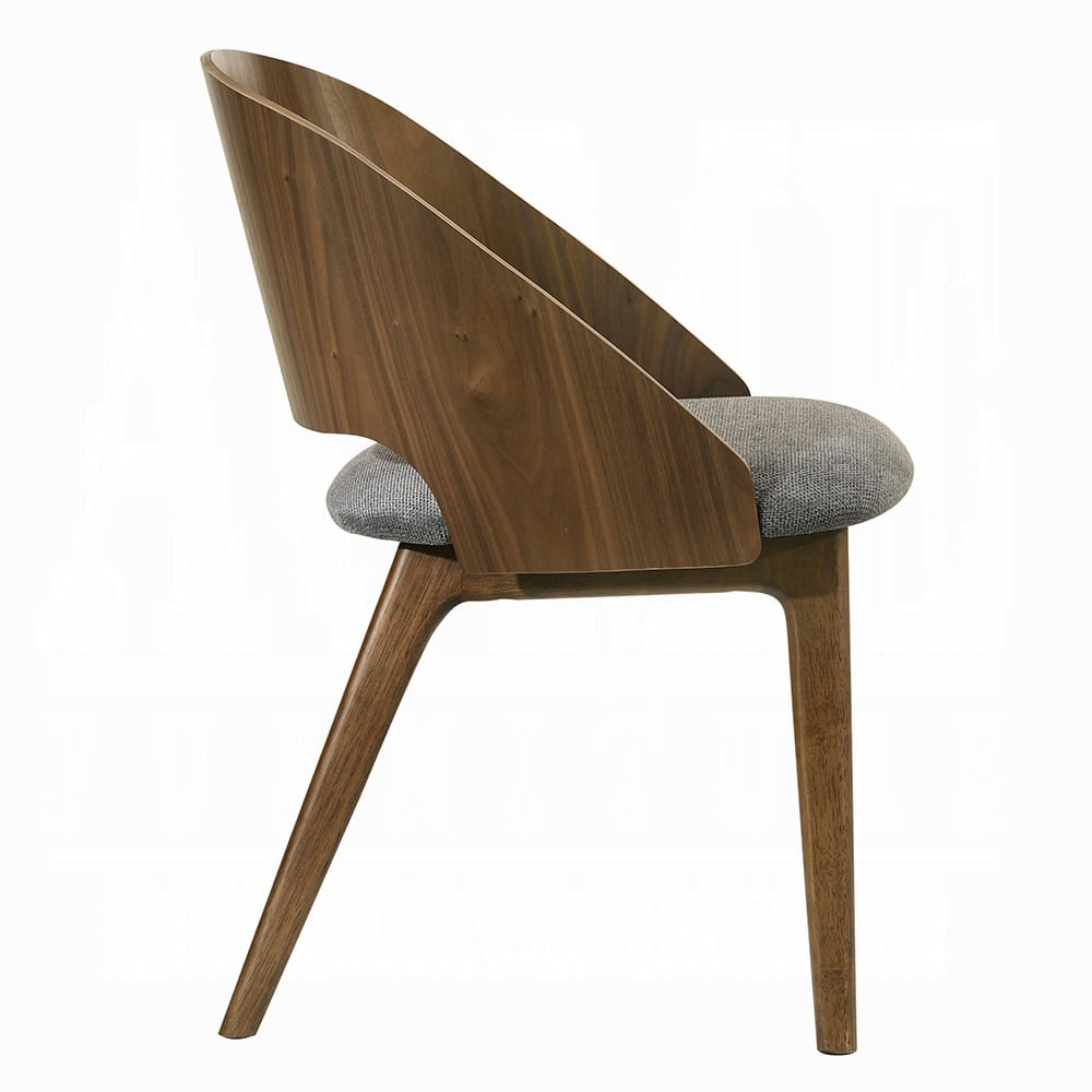 ACME Furniture - Delmon - Side Chair (Set of 2) - Fabric & Dark Walnut - DN06271 view 3