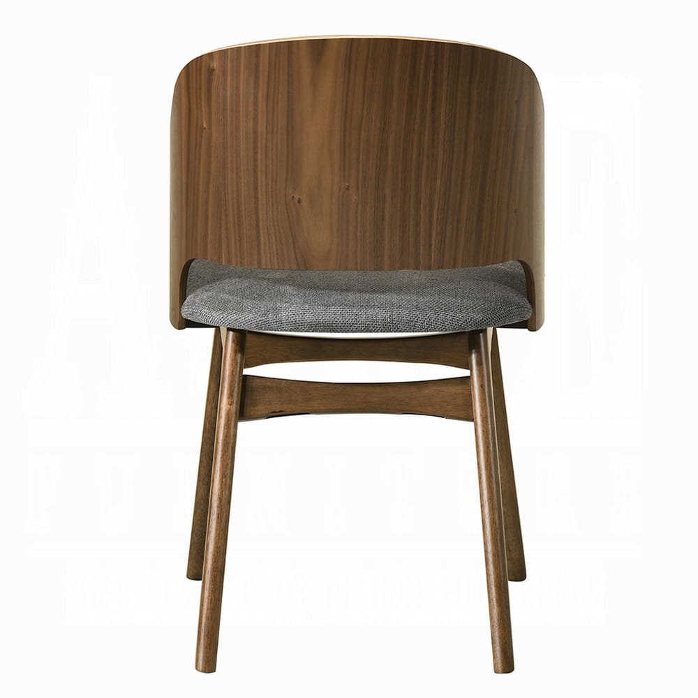 ACME Furniture - Delmon - Side Chair (Set of 2) - Fabric & Dark Walnut - DN06271 view 4