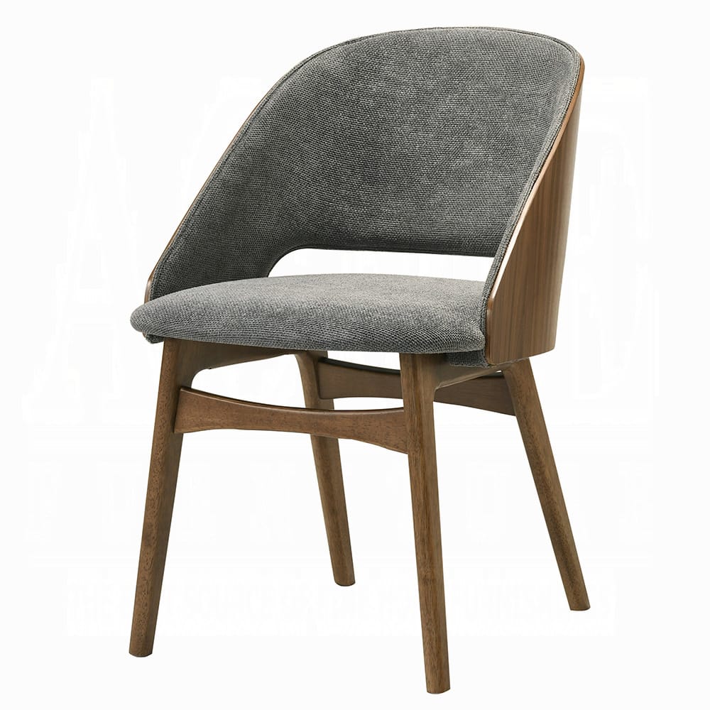 ACME Furniture - Delmon - Side Chair (Set of 2) - Fabric & Dark Walnut - DN06272 view 1