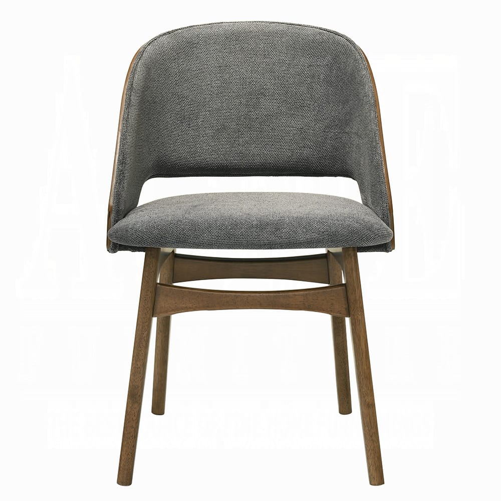 ACME Furniture - Delmon - Side Chair (Set of 2) - Fabric & Dark Walnut - DN06272 view 2
