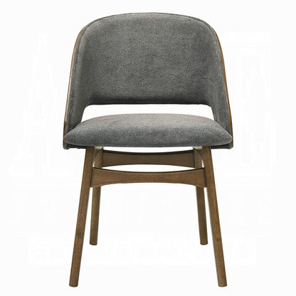 ACME Furniture - Delmon - Side Chair (Set of 2) - Fabric & Dark Walnut - DN06272 view 2