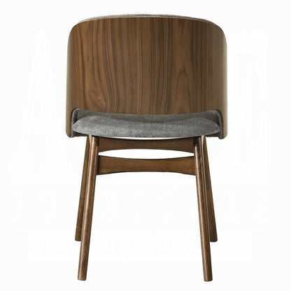 ACME Furniture - Delmon - Side Chair (Set of 2) - Fabric & Dark Walnut - DN06272 view 3